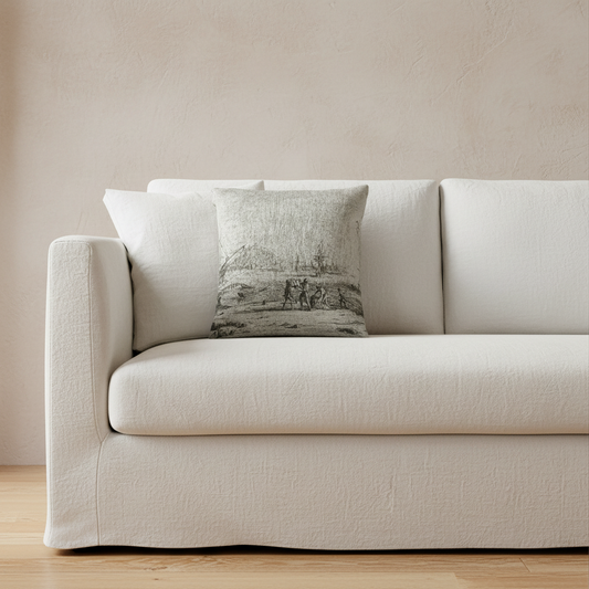 Harbor with a Large Tower — Lorrain Pillow