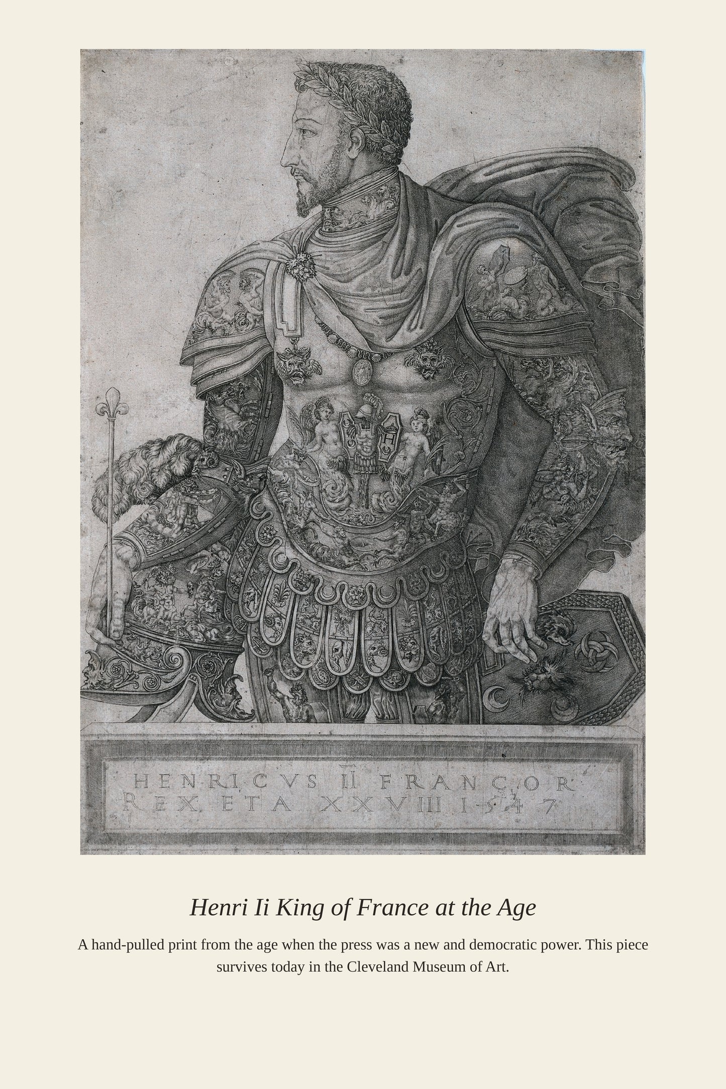 Henri Ii King of France at the Age - Antique Asian Art Print