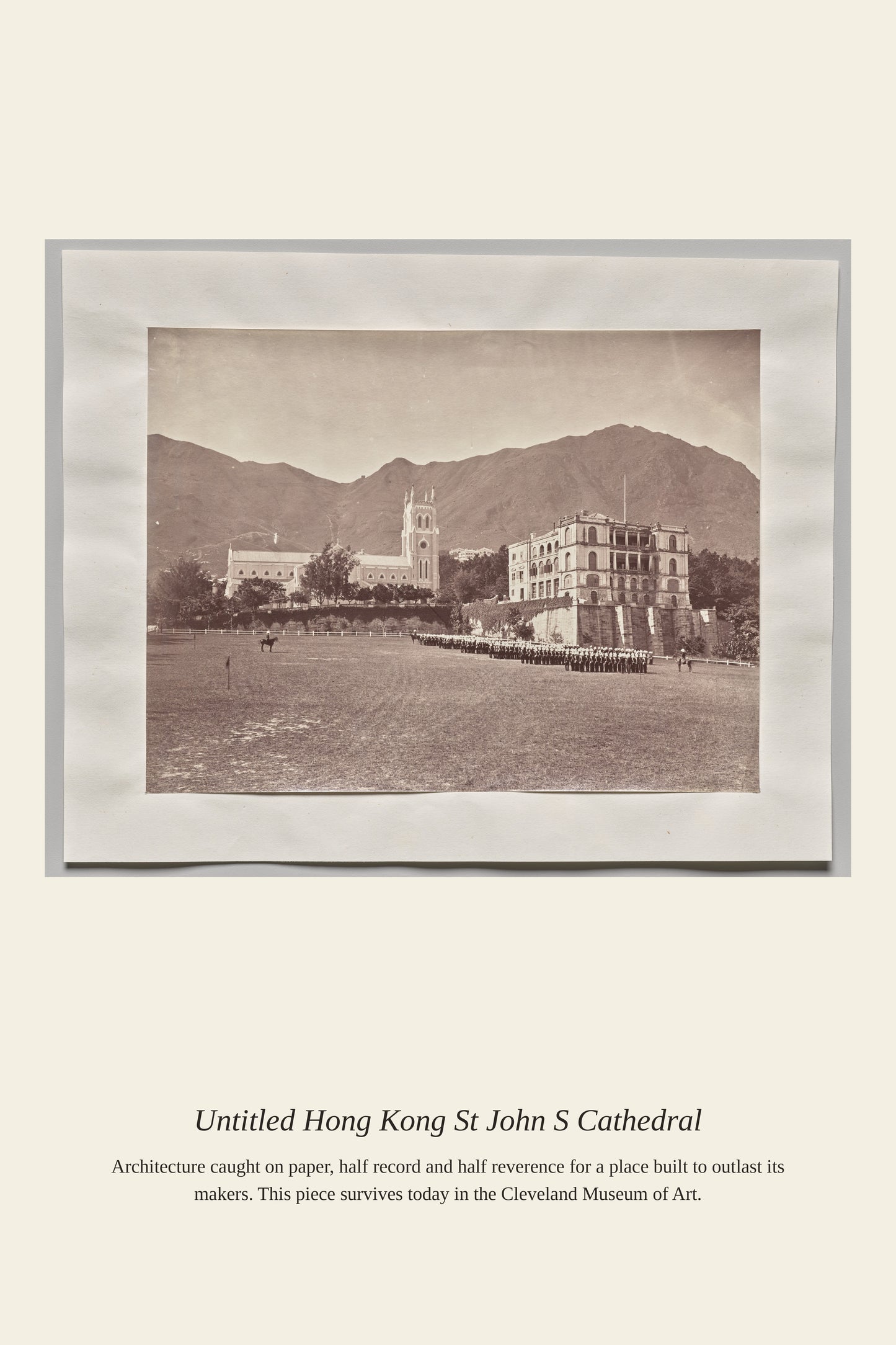 Hong Kong St John's Cathedral - Antique Architectural Print