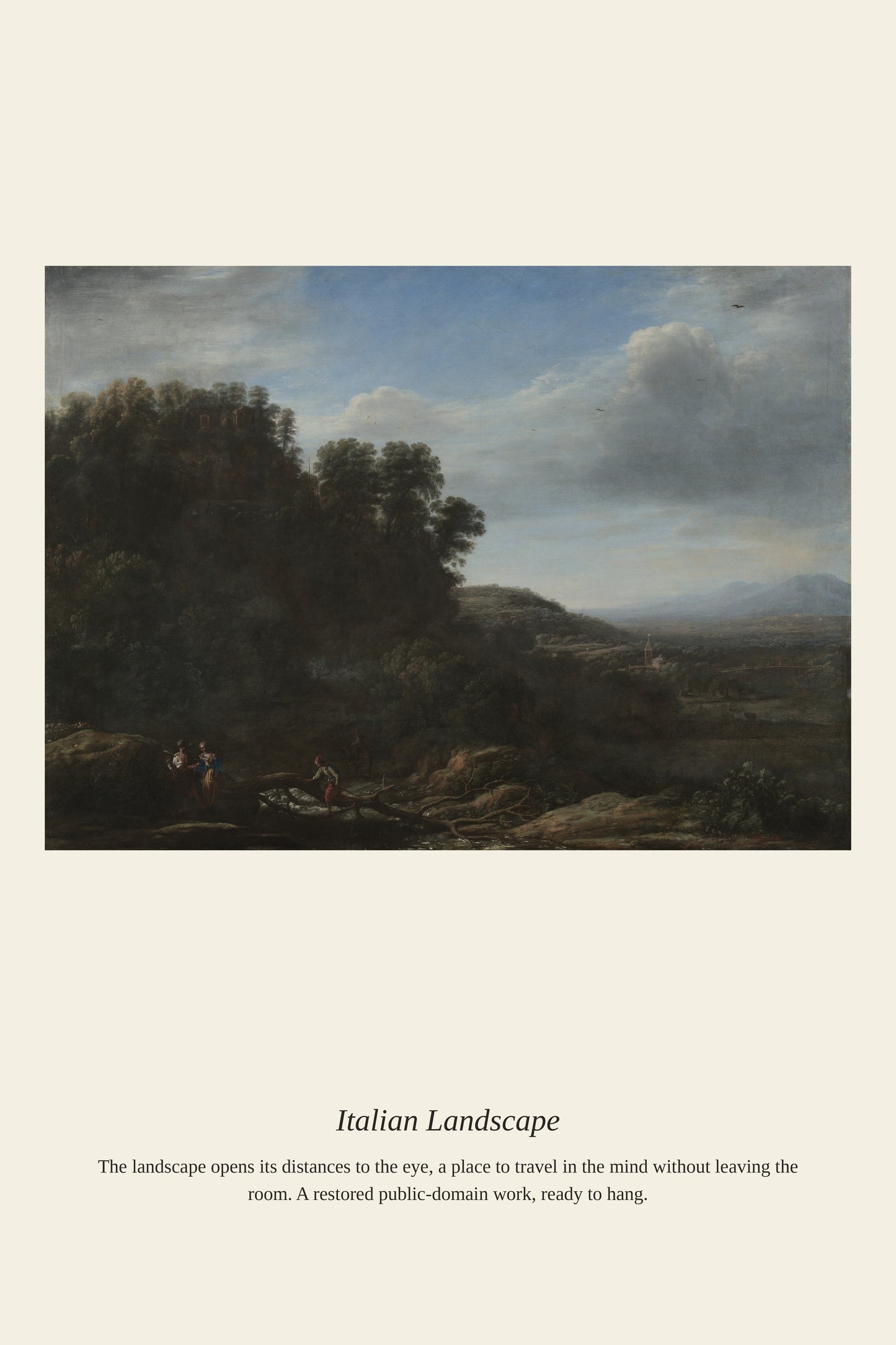 Italian Landscape (2) - Antique Landscape Print