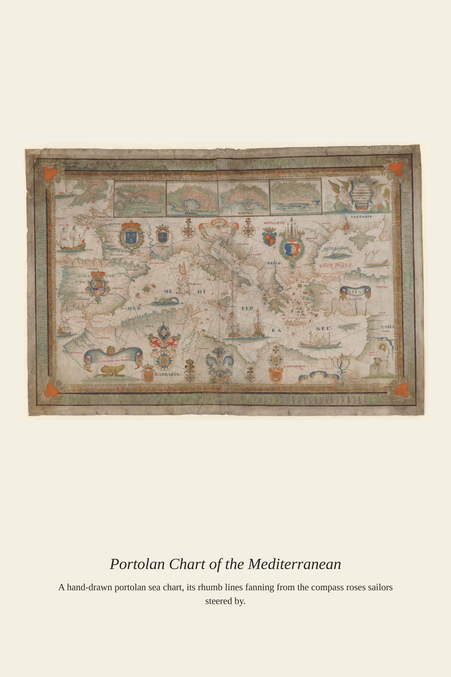 Japanese Map of the World - Antique Art Print