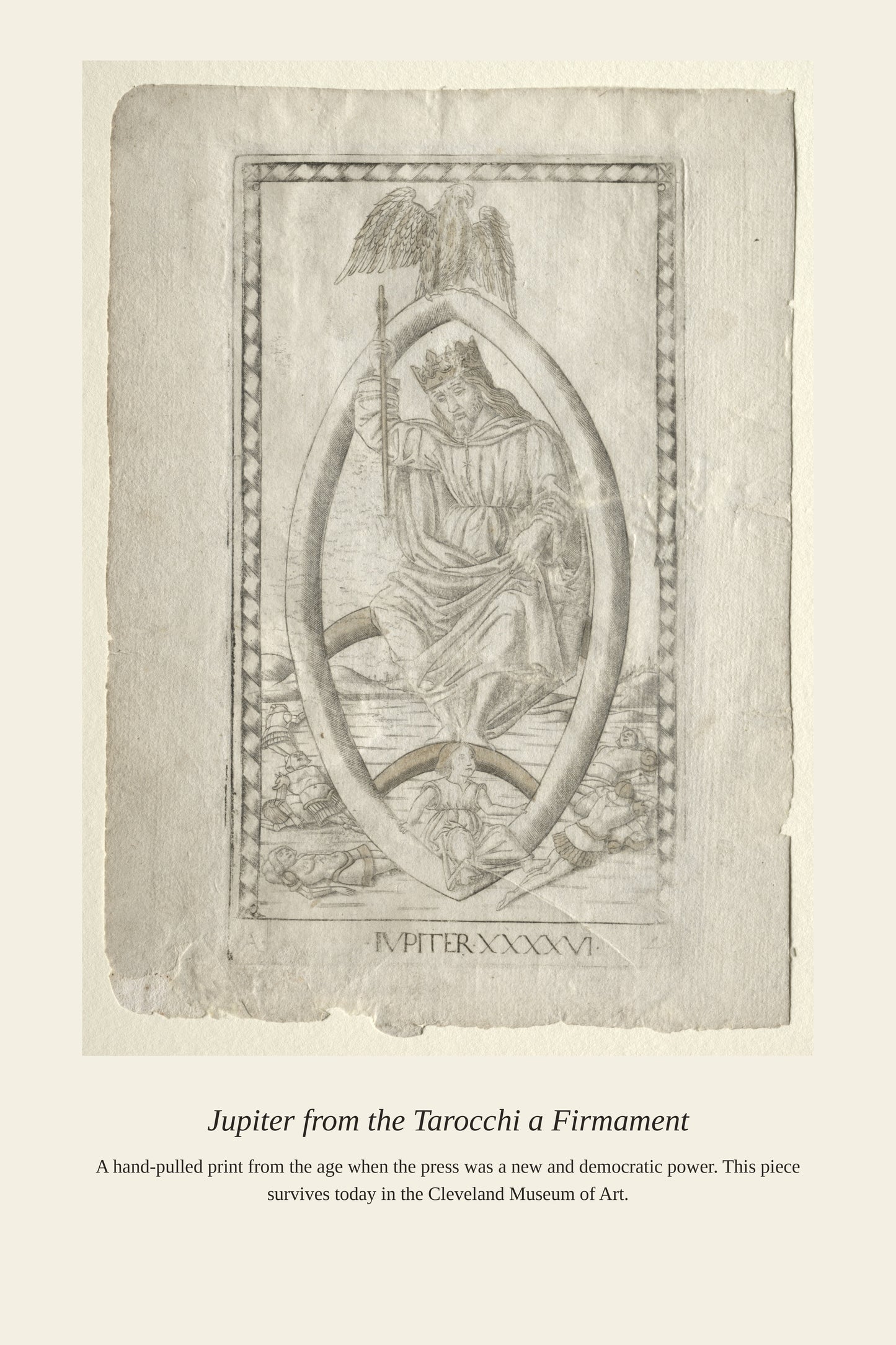 Jupiter, Mantegna Tarocchi - Antique Celestial Print