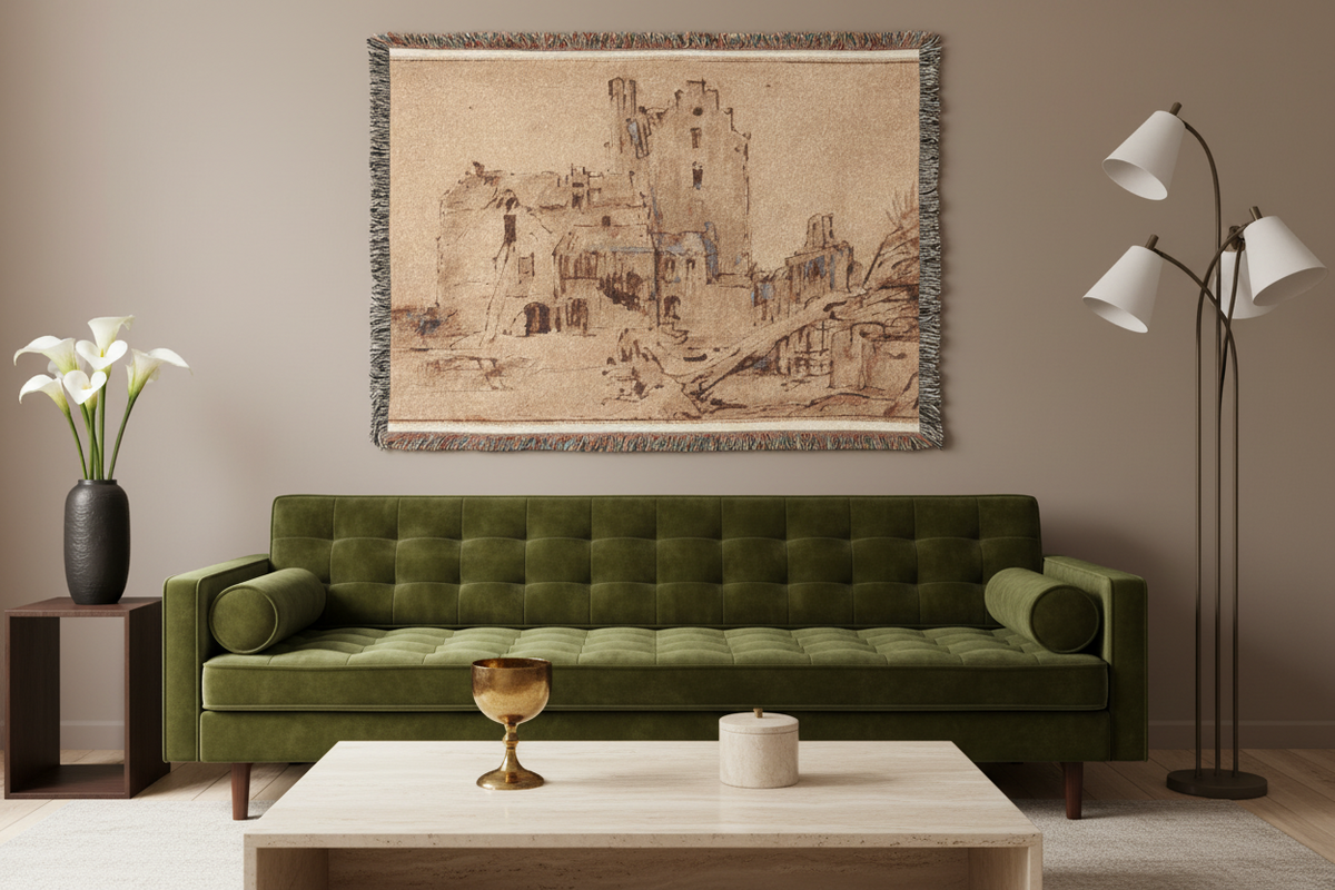 Kostverloren Castle in Decay — Rembrandt Tapestry Blanket
