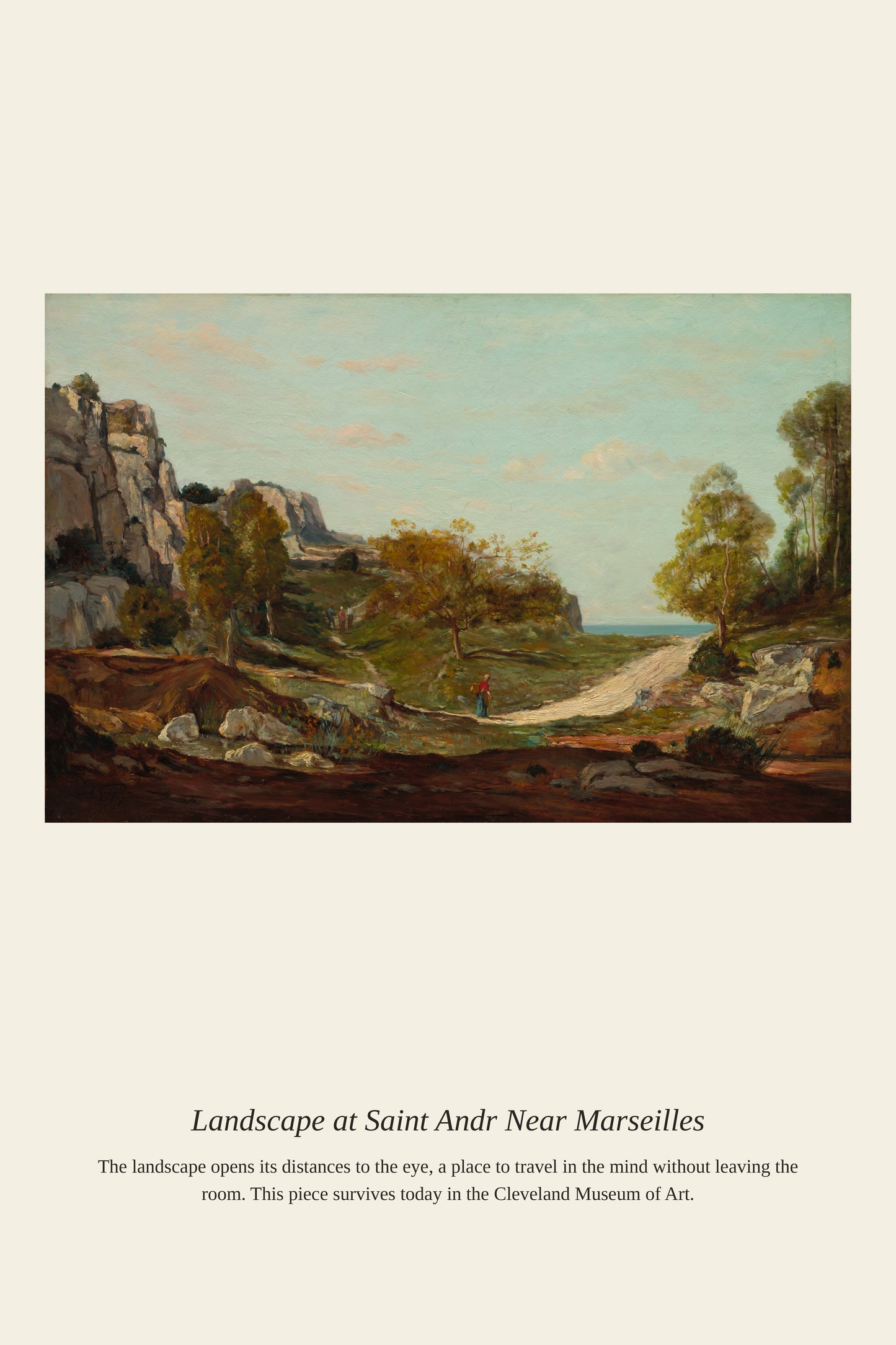 Landscape at Saint Andr Near Marseilles - Antique Religious Art Print