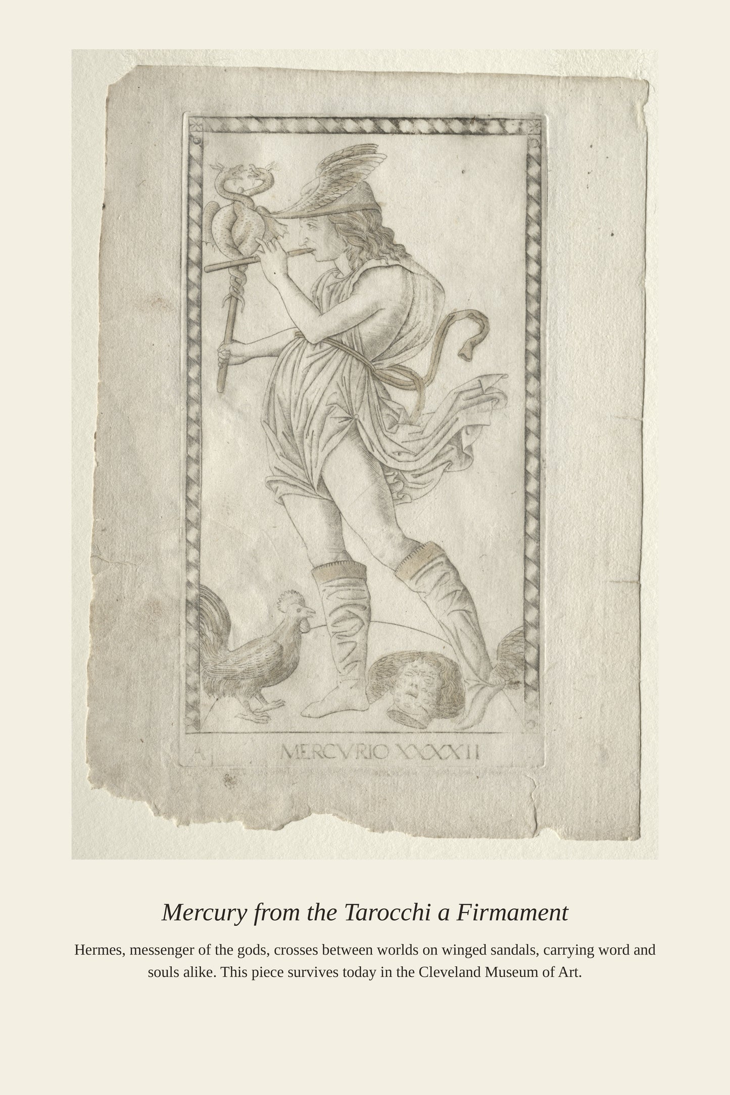 Mercury, Mantegna Tarocchi - Antique Celestial Print