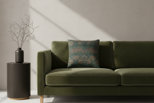 Peacock and Dragon Pillow