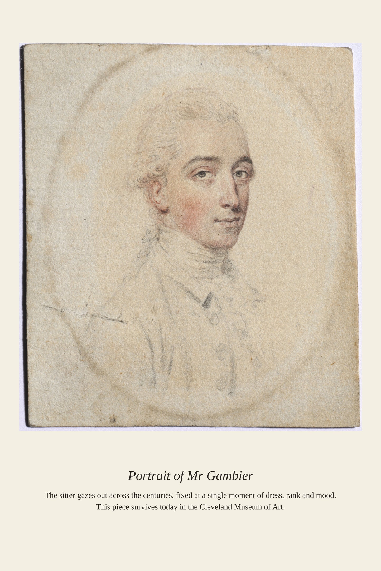 Portrait of Mr Gambier - Antique Portrait Print
