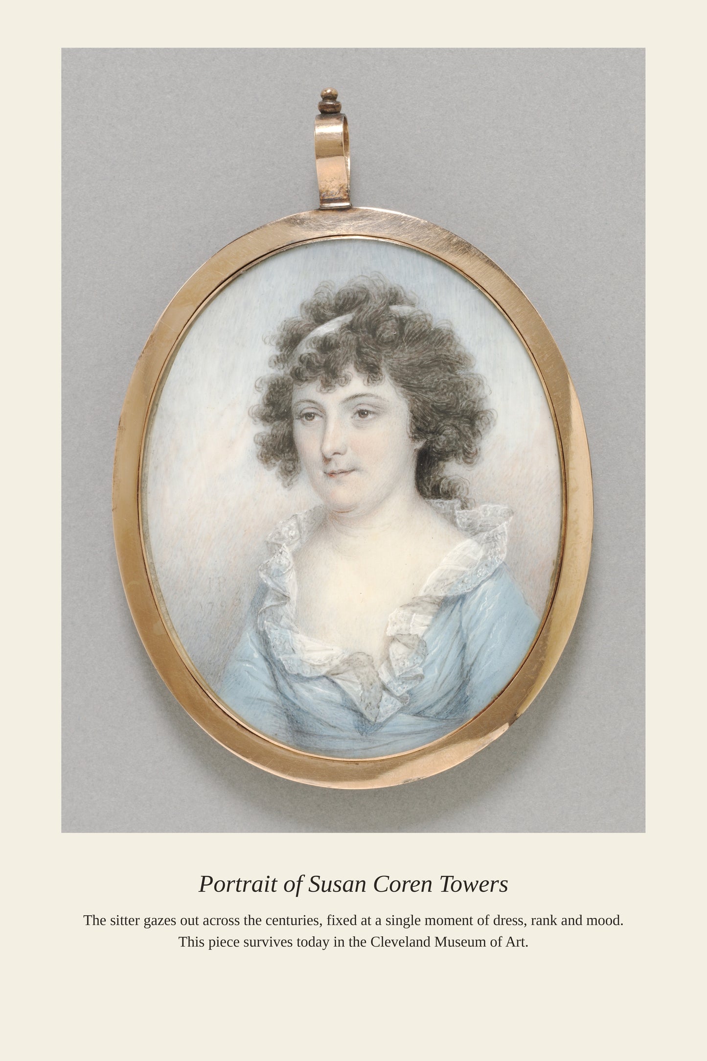 Portrait of Susan Coren Towers - Antique Architectural Print