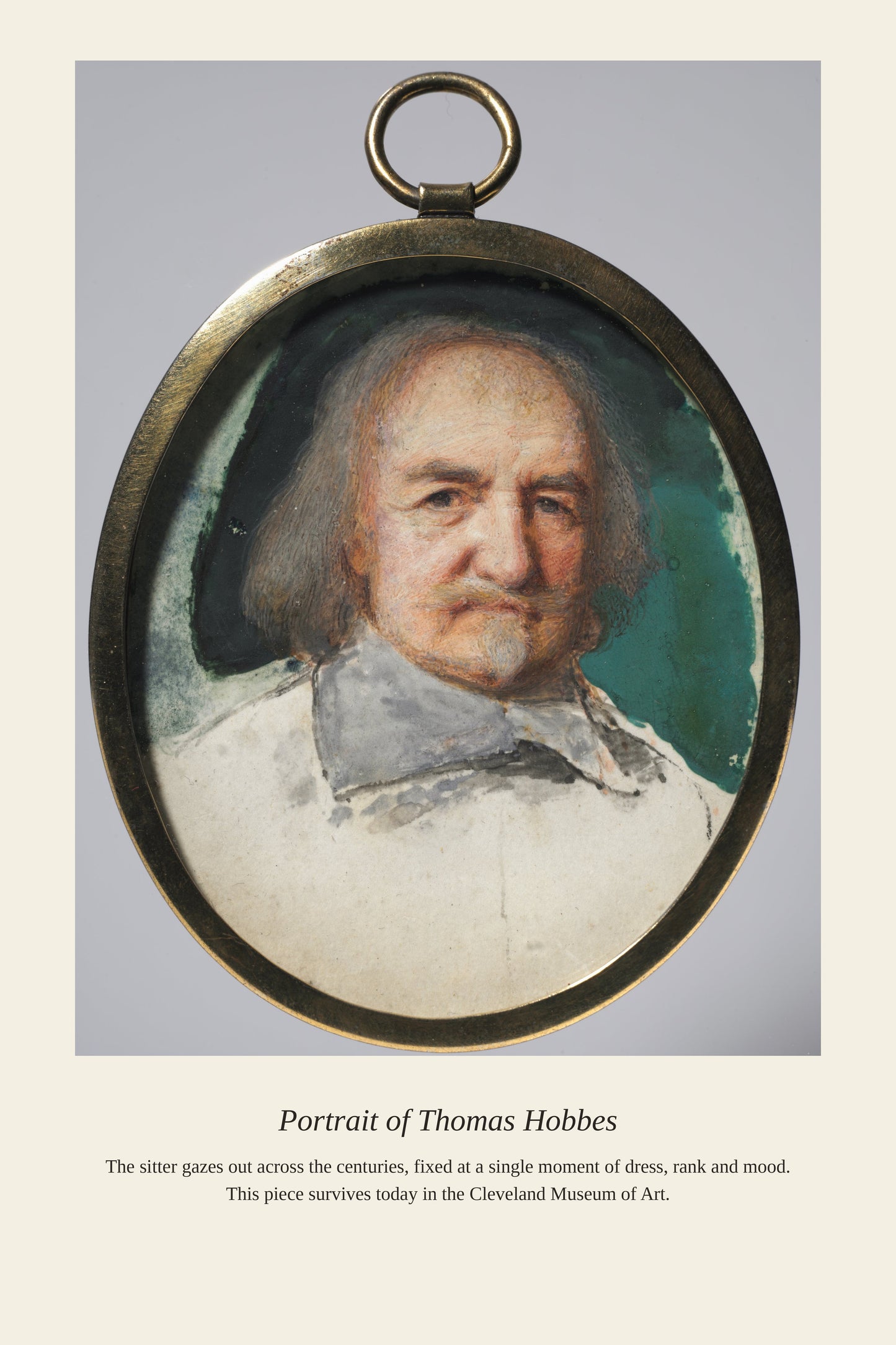 Portrait of Thomas Hobbes - Antique Portrait Print