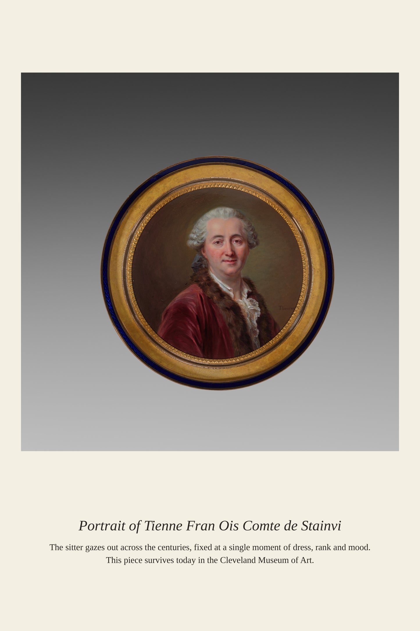 Portrait of Tienne Fran Ois Comte de Stainvi - Antique Portrait Print