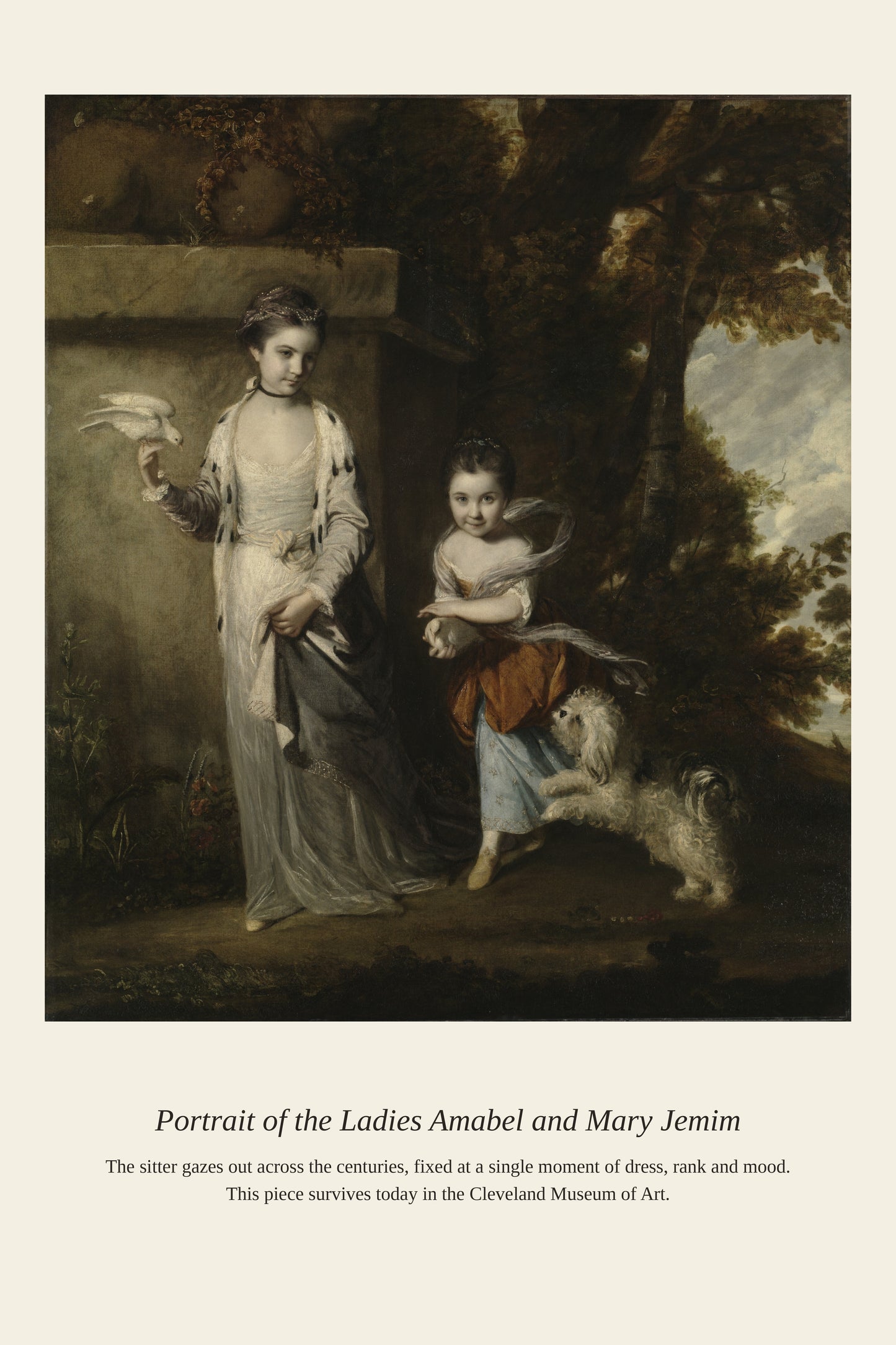 Portrait of the Ladies Amabel and Mary Jemim - Antique Portrait Print