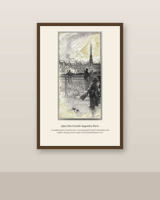 Quai Des Grands Augustins Paris - Antique Mythological Print