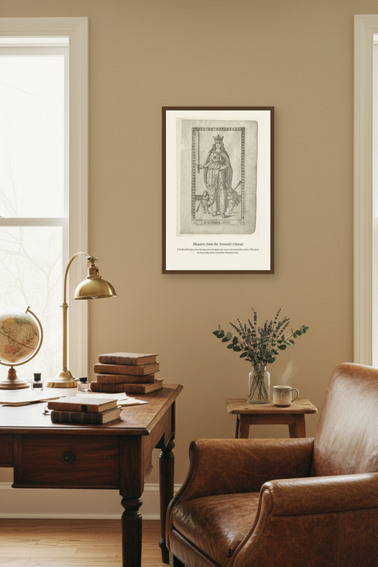 Rhetoric, Mantegna Tarocchi — Antique Historical Print