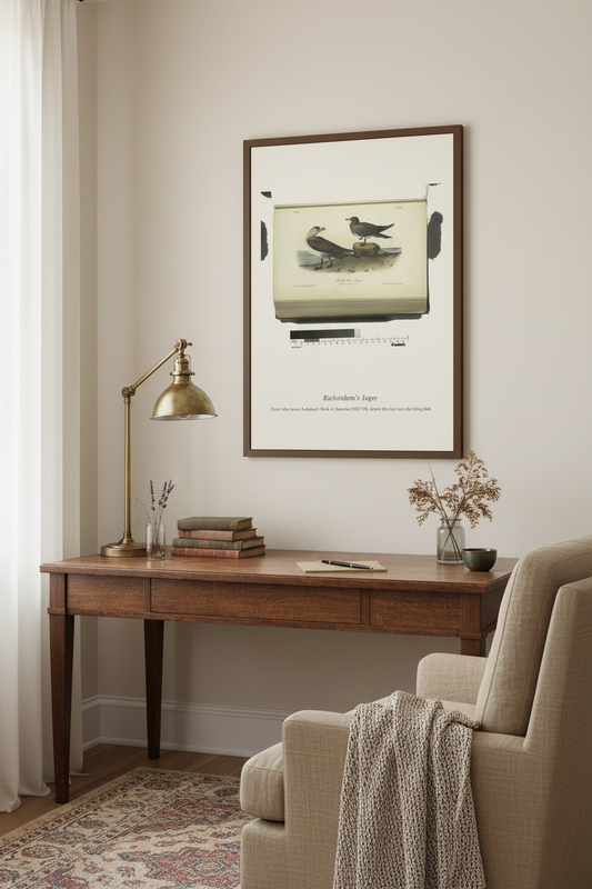 Richardson's Jager. I. Male Adult. II — Antique Bird Print