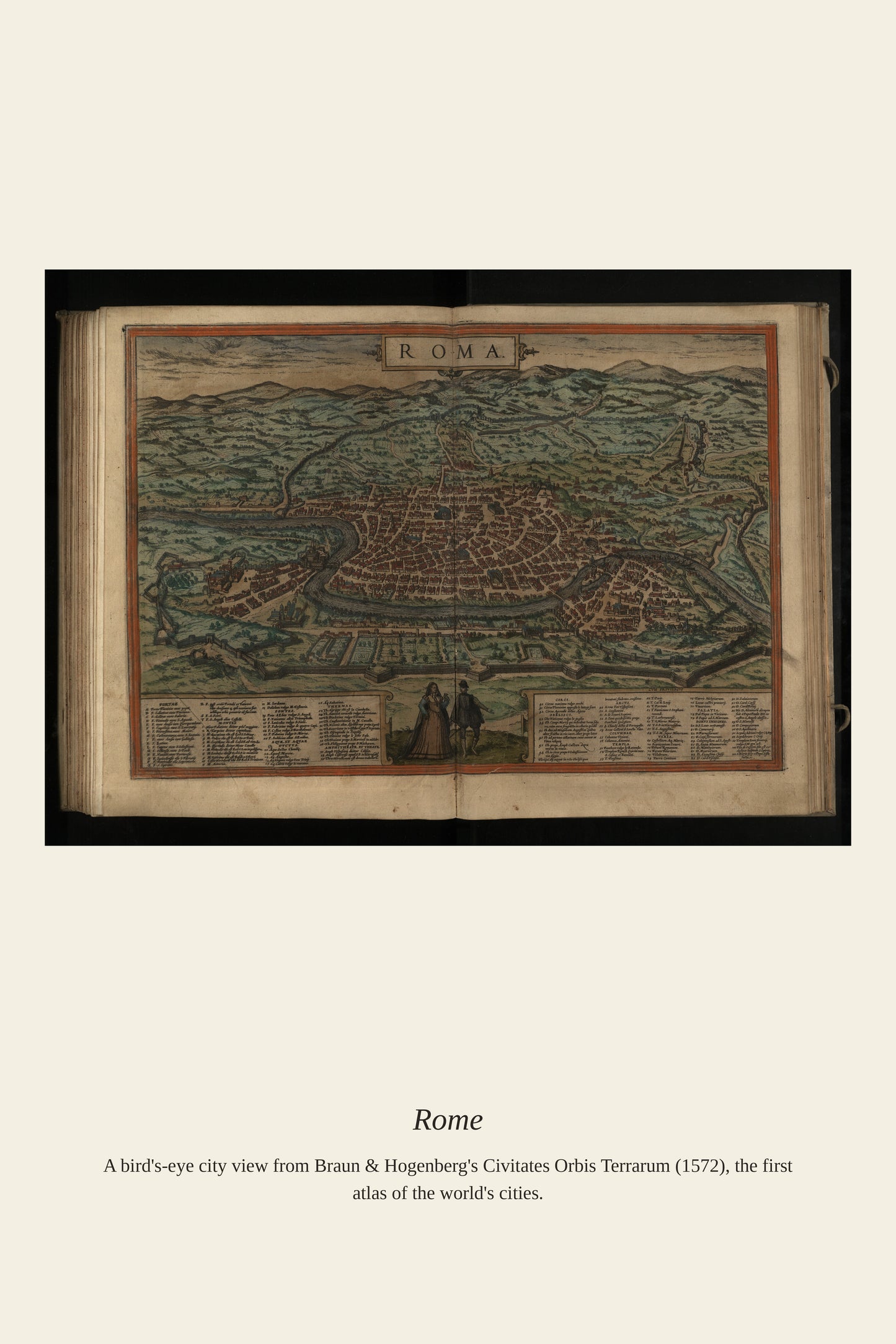 Rome - Antique City Map Print