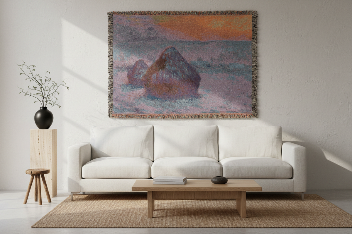 Stacks of Wheat — Monet Tapestry Blanket