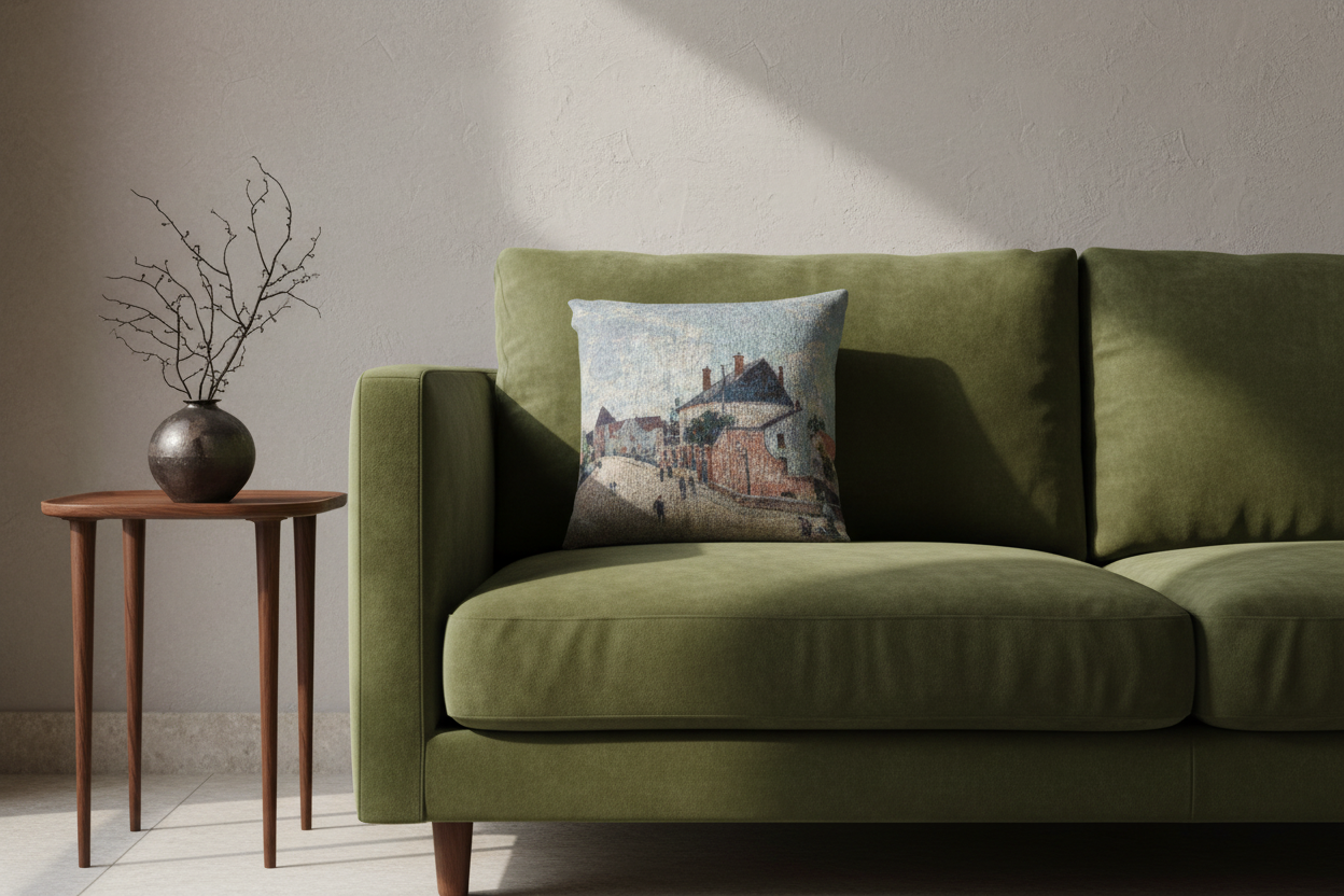 Street in Moret — Sisley Pillow