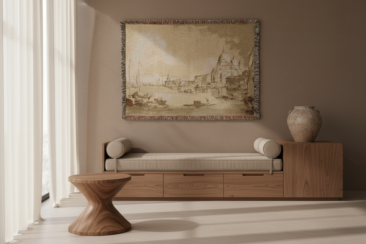 The Bacino di San Marco (imitator of Guardi) Tapestry Blanket