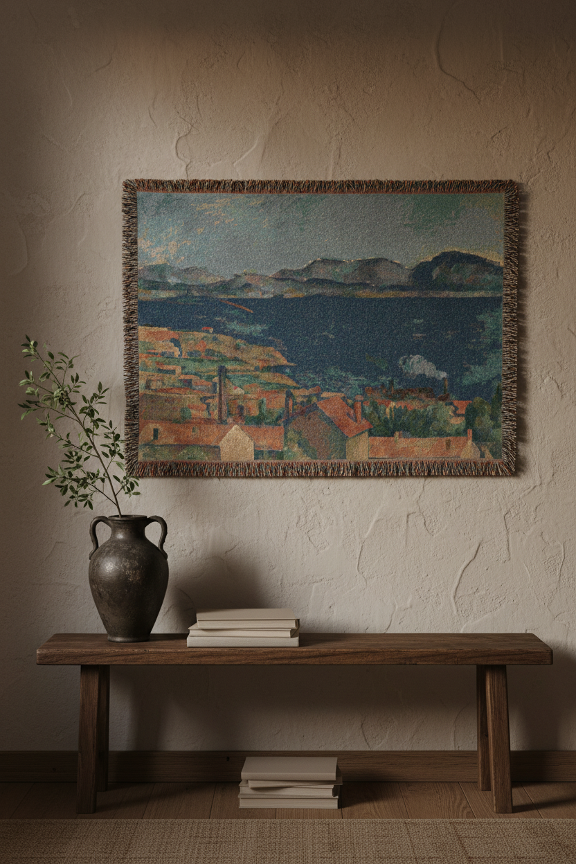 The Bay of Marseille — Cézanne Tapestry Blanket
