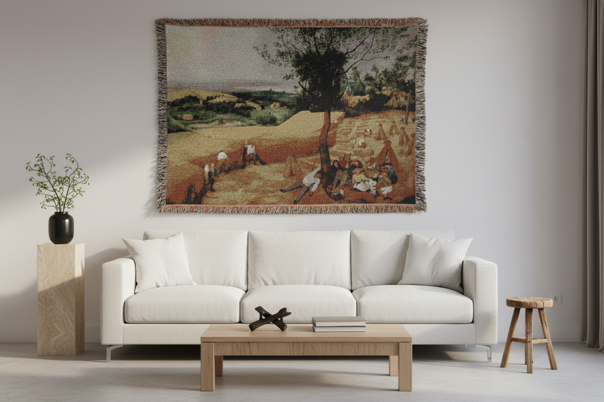 The Harvesters — Bruegel Tapestry Blanket