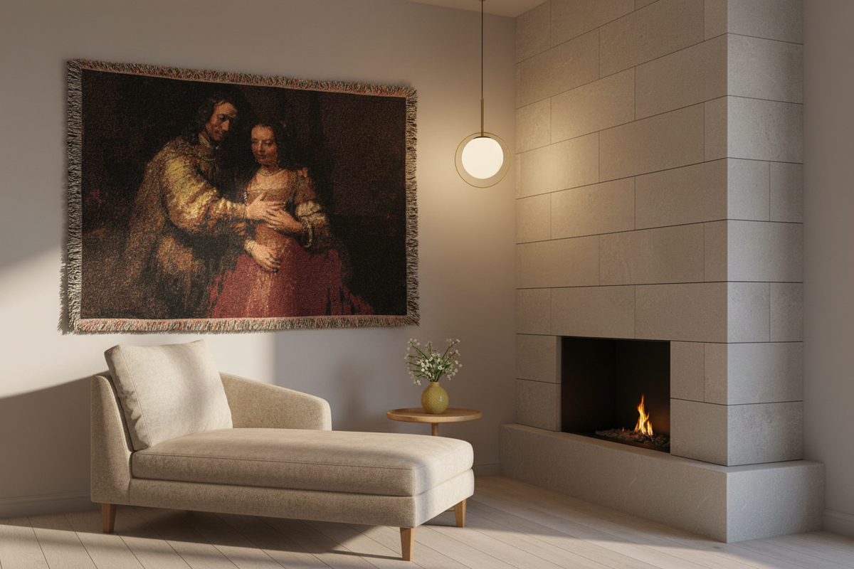 The Jewish Bride — Rembrandt Tapestry Blanket