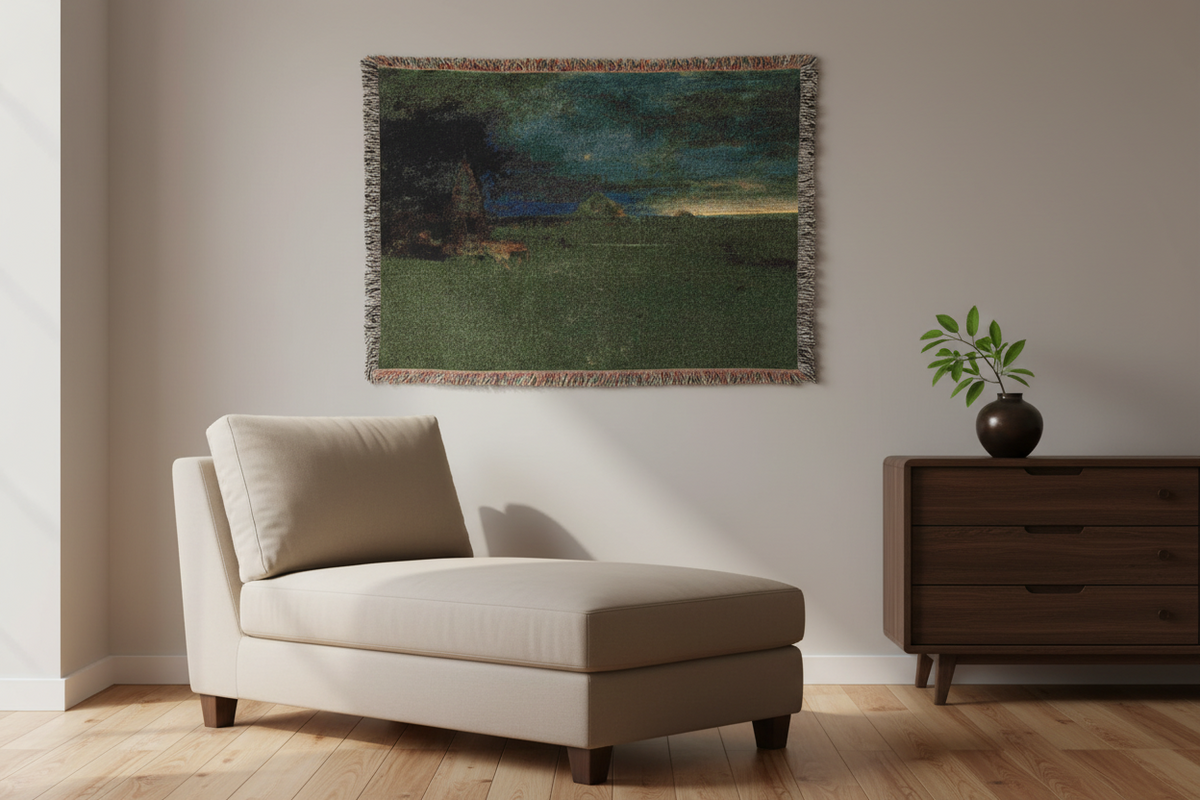 The Lonely Farm, Nantucket — Inness Tapestry Blanket