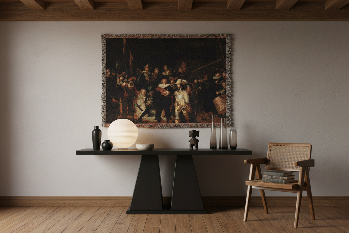 The Night Watch — Rembrandt Tapestry Blanket