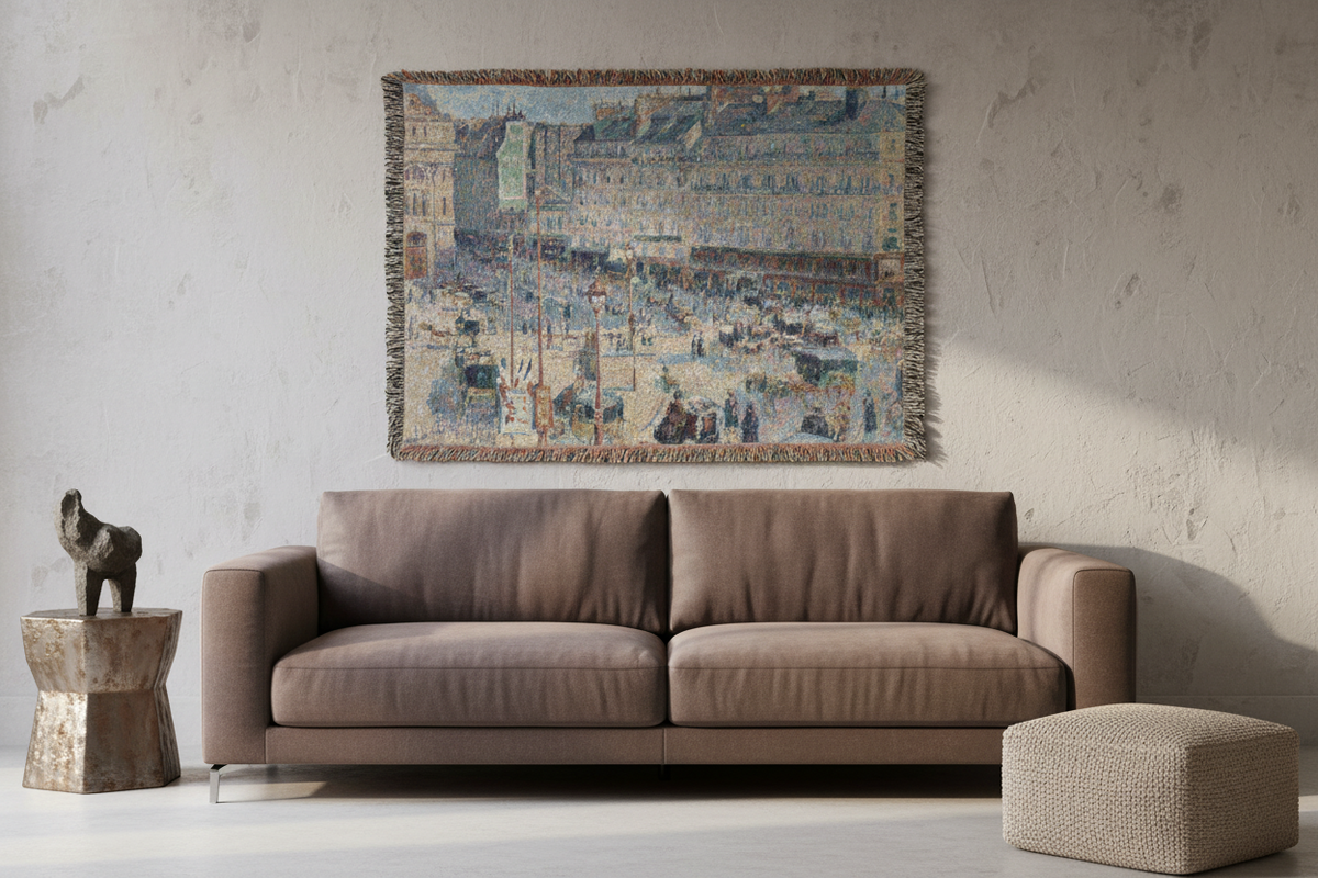The Place du Havre, Paris — Pissarro Tapestry Blanket