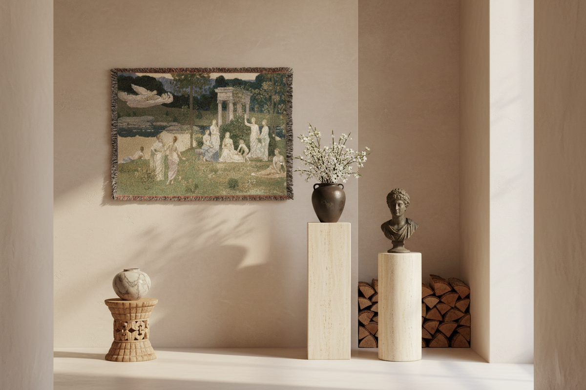 The Sacred Grove — De Chavannes Tapestry Blanket