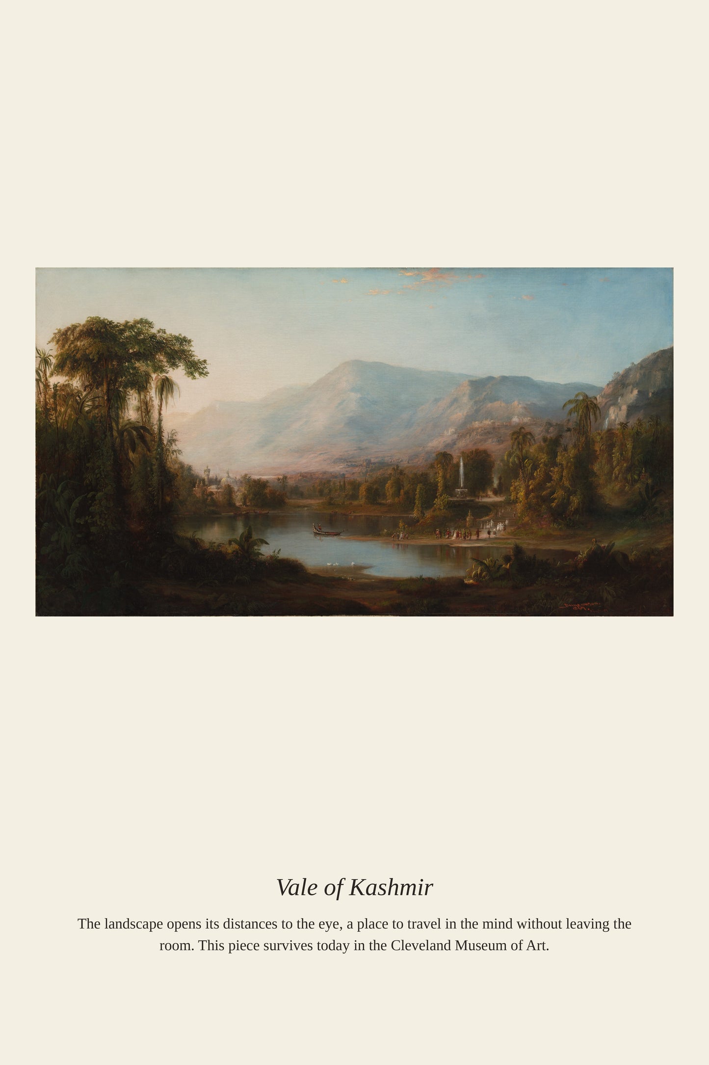 Vale of Kashmir - Antique Landscape Print