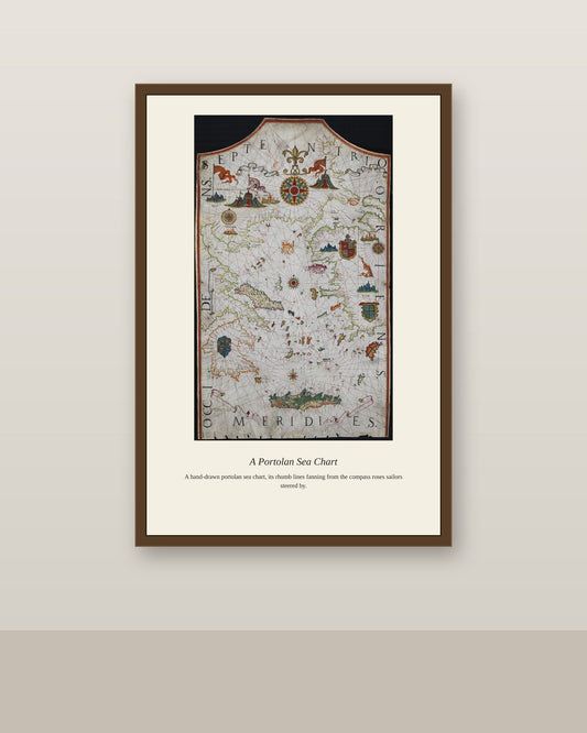 Venice antique city map print shown framed on a wall in a styled room