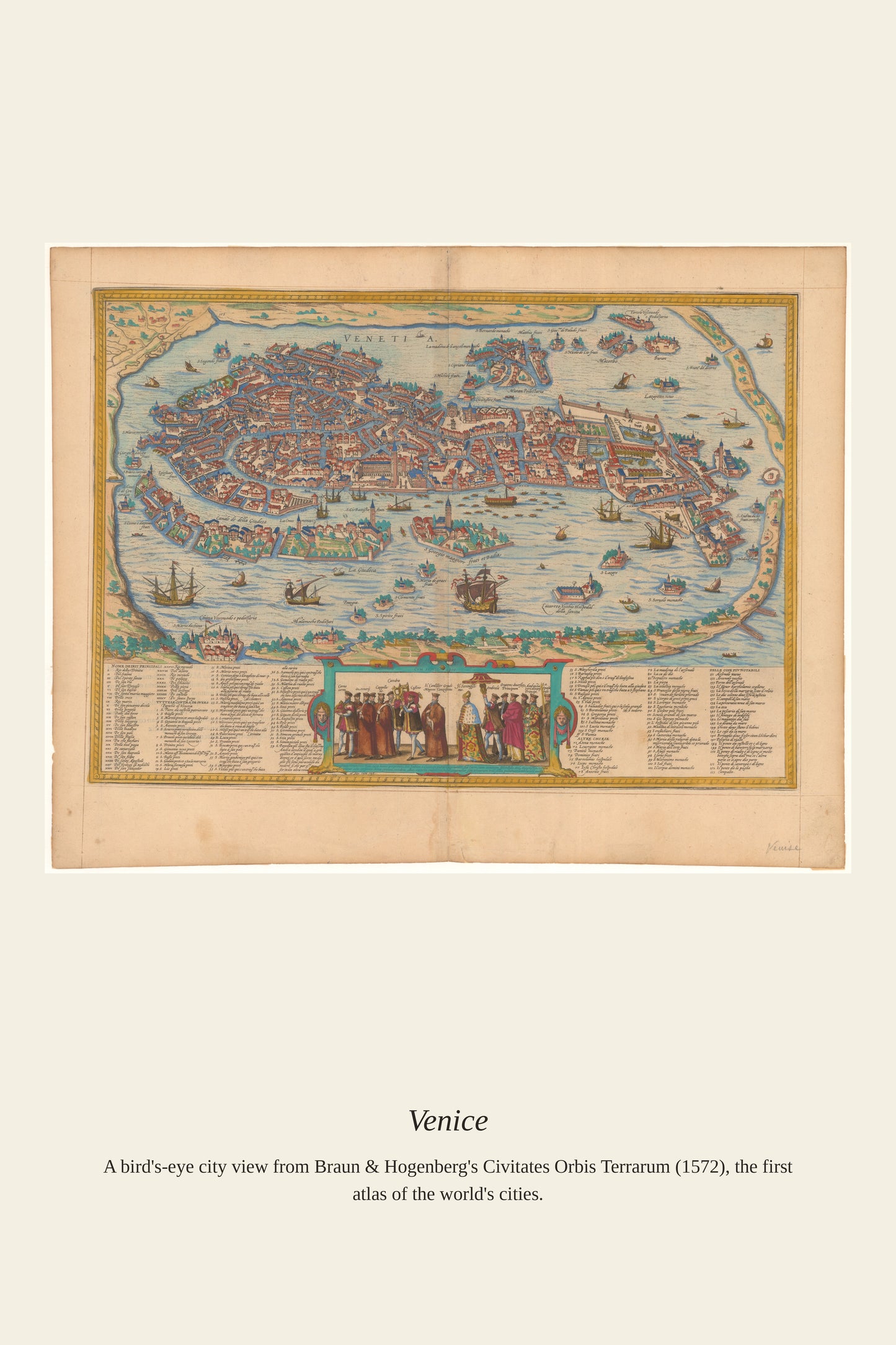Venice (2) - Antique City Map Print