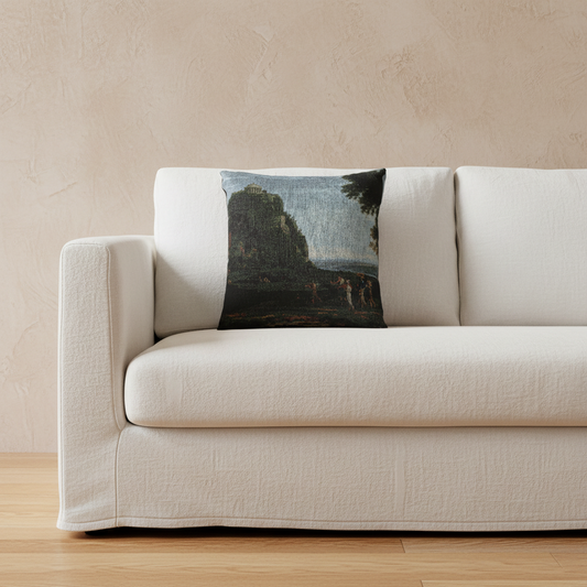 View of Delphi with a Procession — Lorrain Pillow