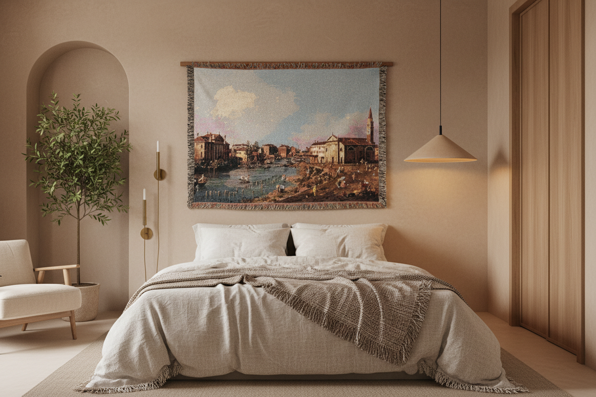 View of Dolo — Canaletto Tapestry Blanket