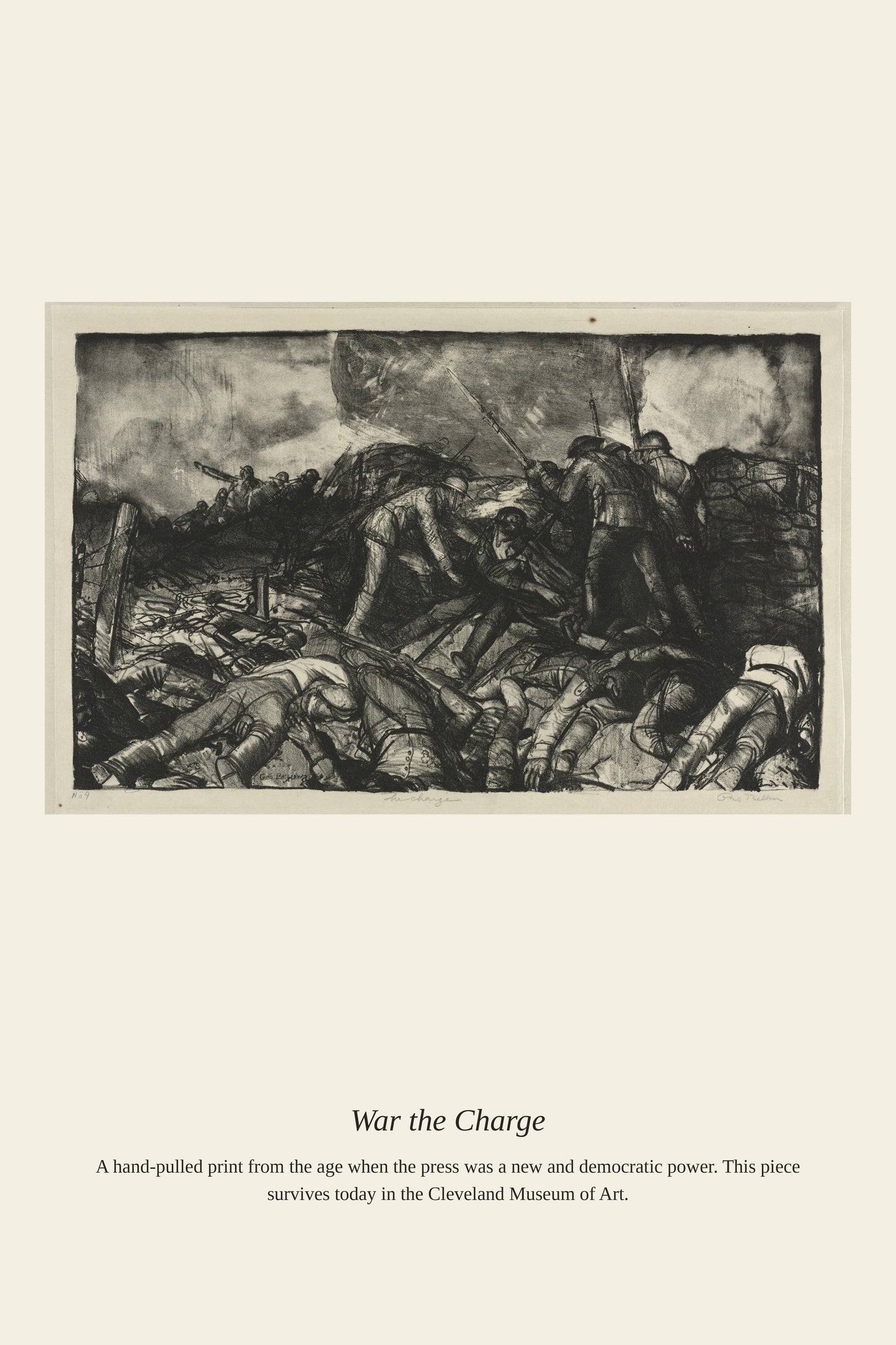 War the Charge - Antique Historical Print