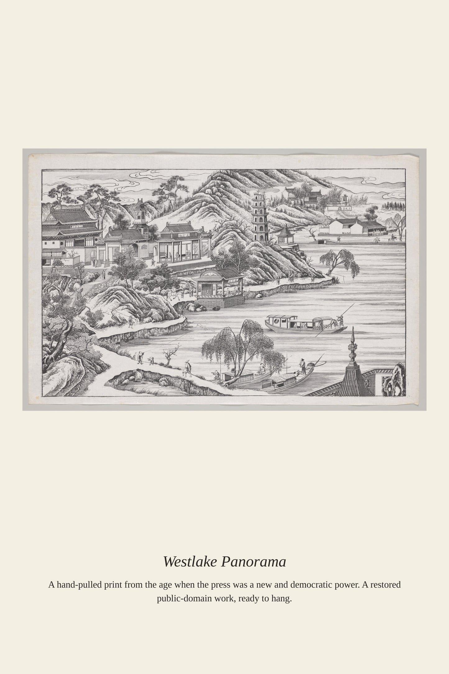 Westlake Panorama - Antique Map Print