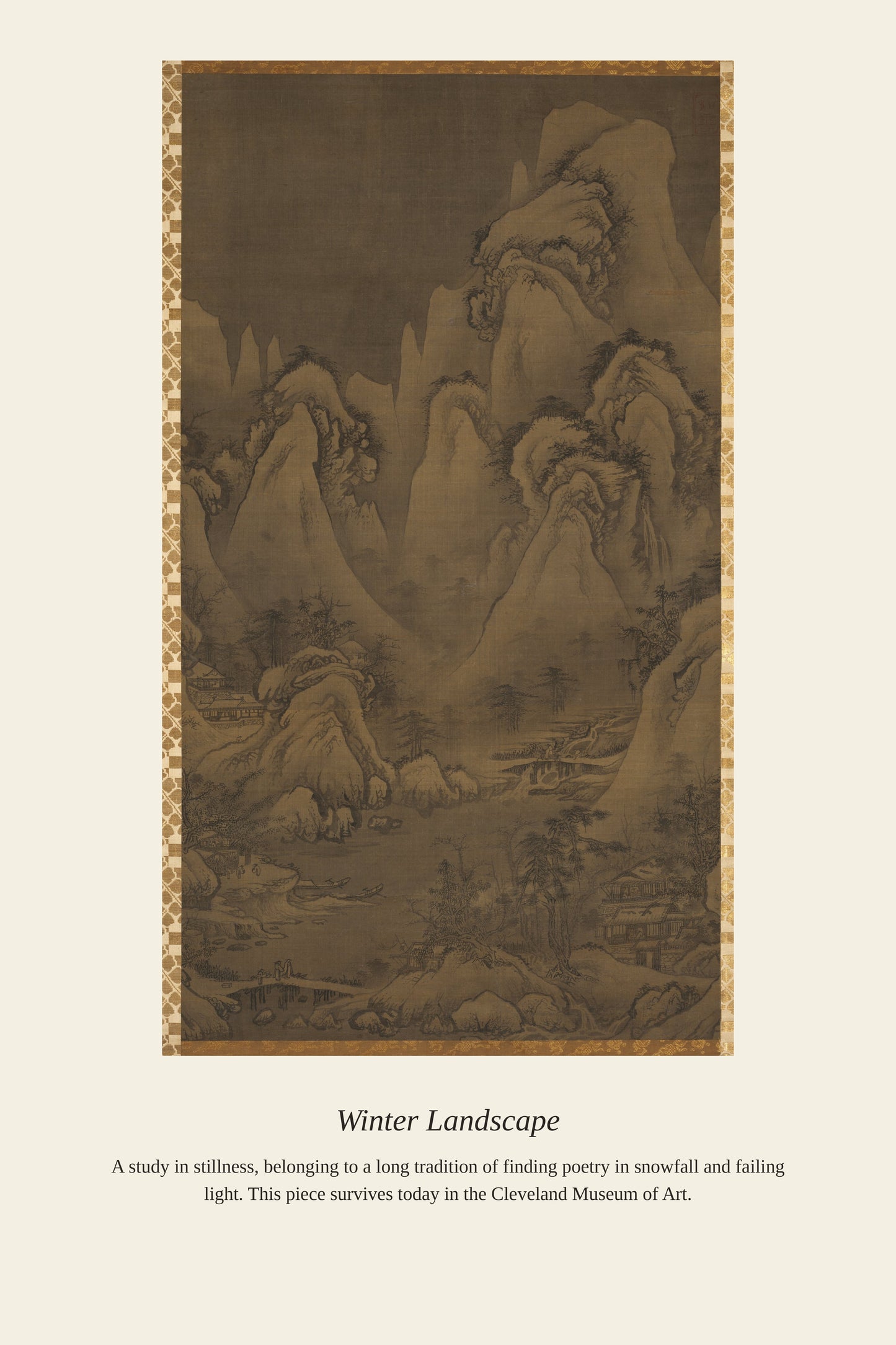 Winter Landscape - Antique Landscape Print