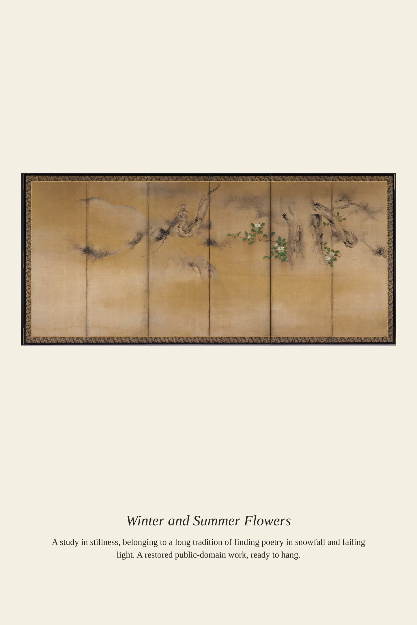 Winter and Summer Flowers (2) - Antique Botanical Print