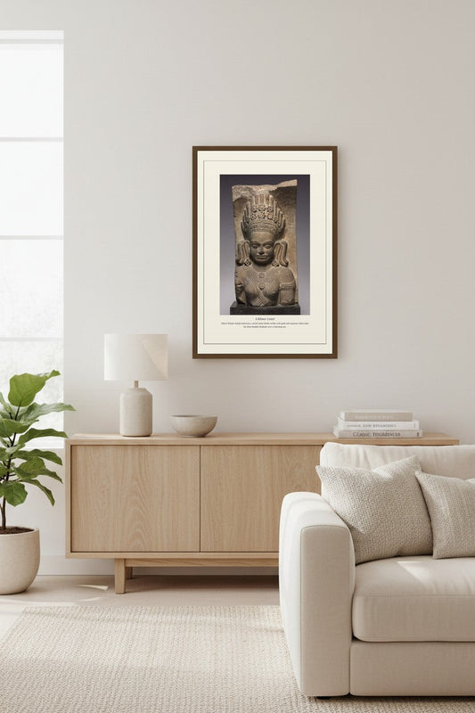 A Khmer Lintel — Antique Southeast Asian Art Print