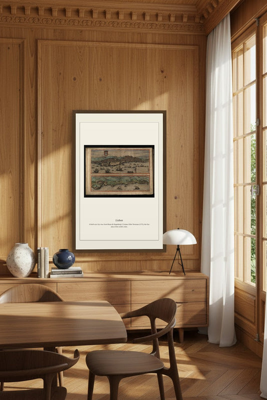 Lisbon — Antique City Map Print