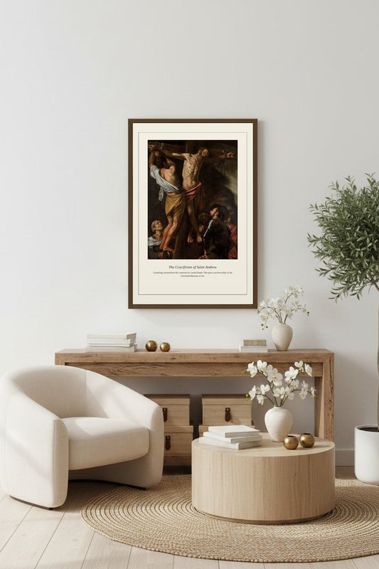 The Crucifixion of Saint Andrew — Antique Religious Art Print