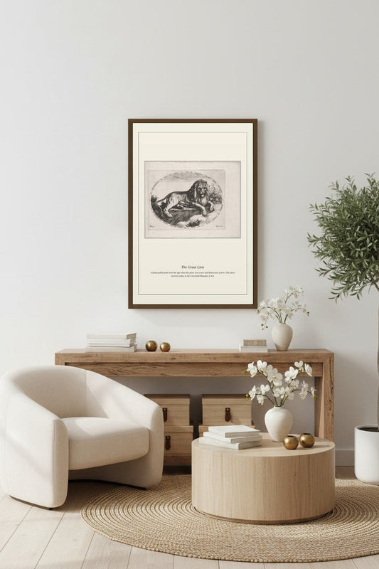 The Great Lion — Antique Print