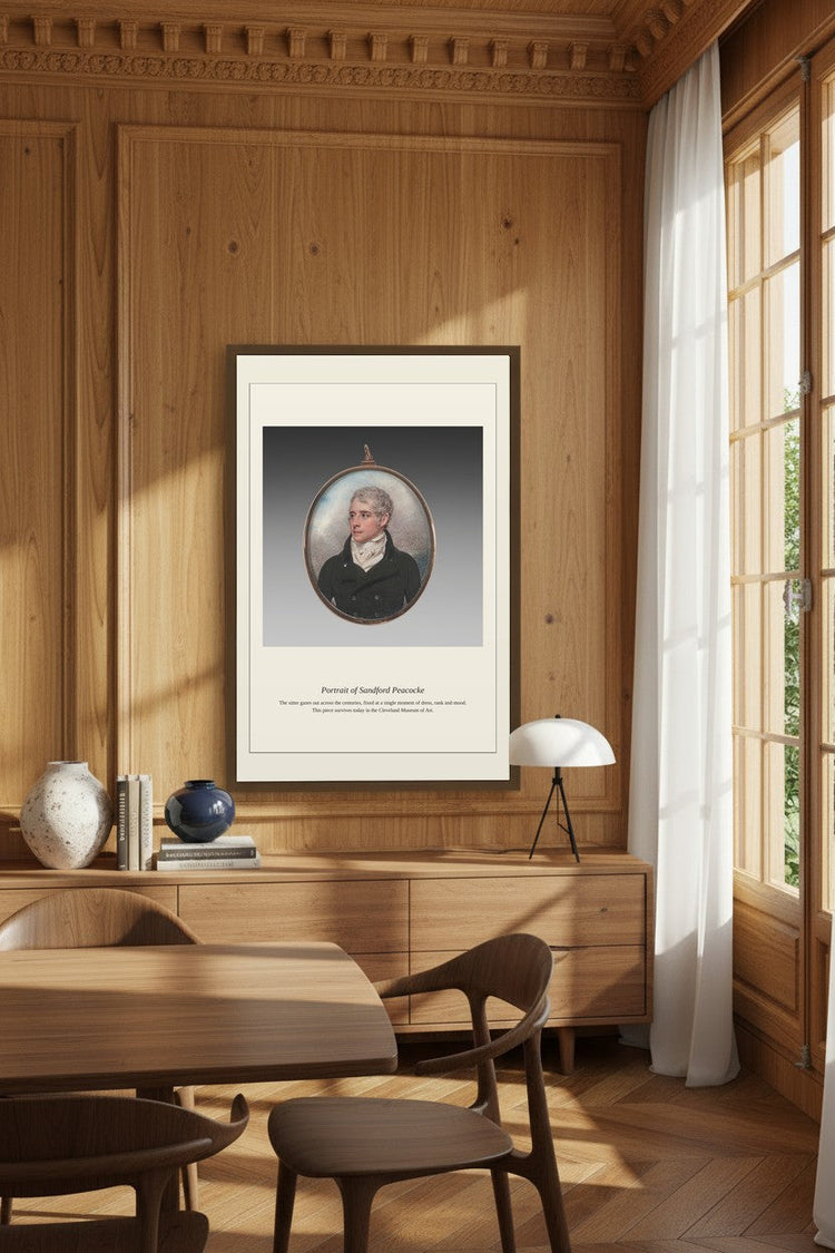 Antique portraits framed in a styled room