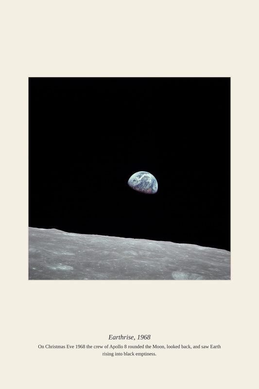 Earthrise, 1968 — antique art print