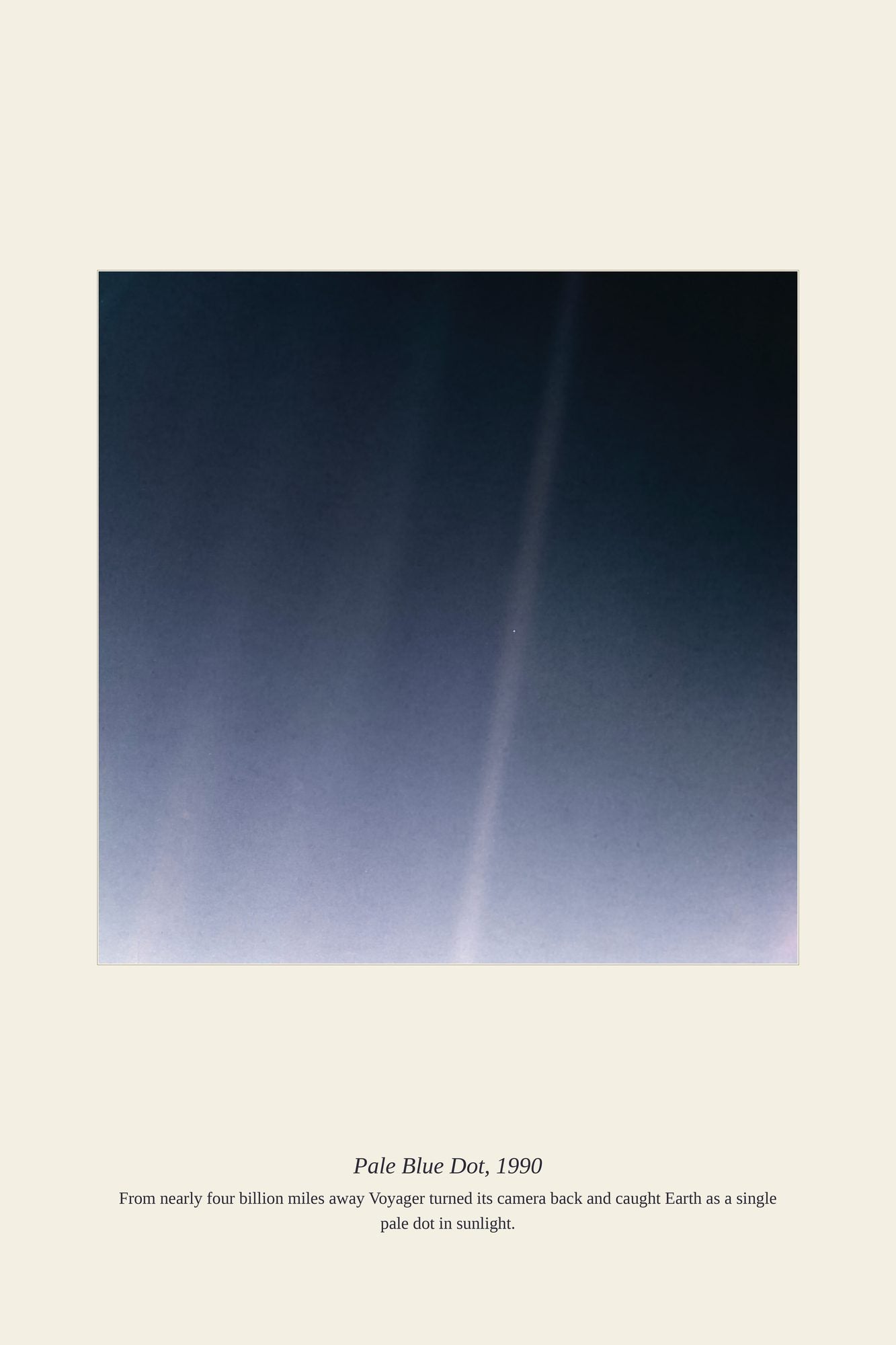 Pale Blue Dot, 1990 — antique art print