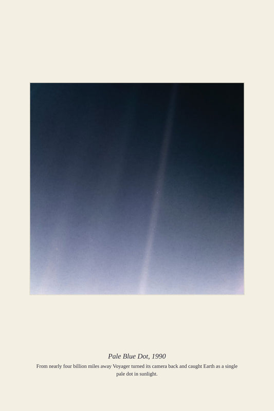 Pale Blue Dot, 1990 — antique art print