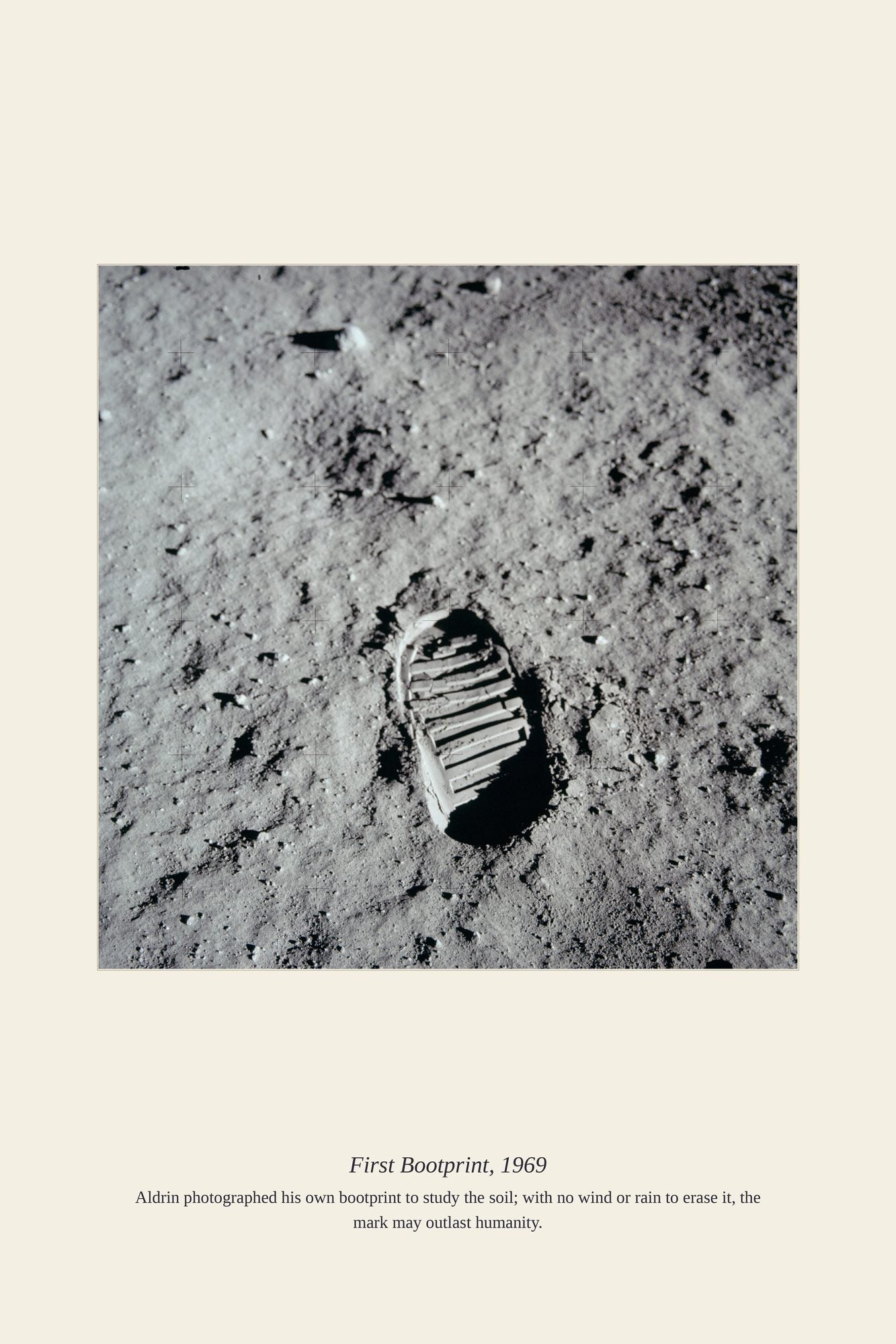 First Bootprint, 1969 — antique art print