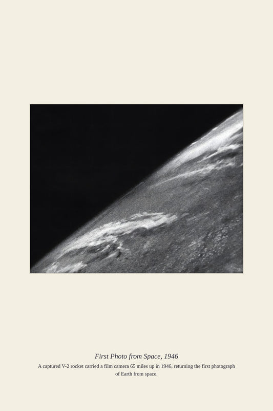 First Photo from Space, 1946 — antique art print