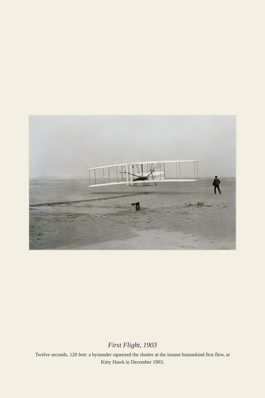 First Flight, 1903 — antique art print