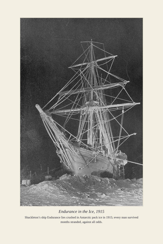 Endurance in the Ice, 1915 — antique art print